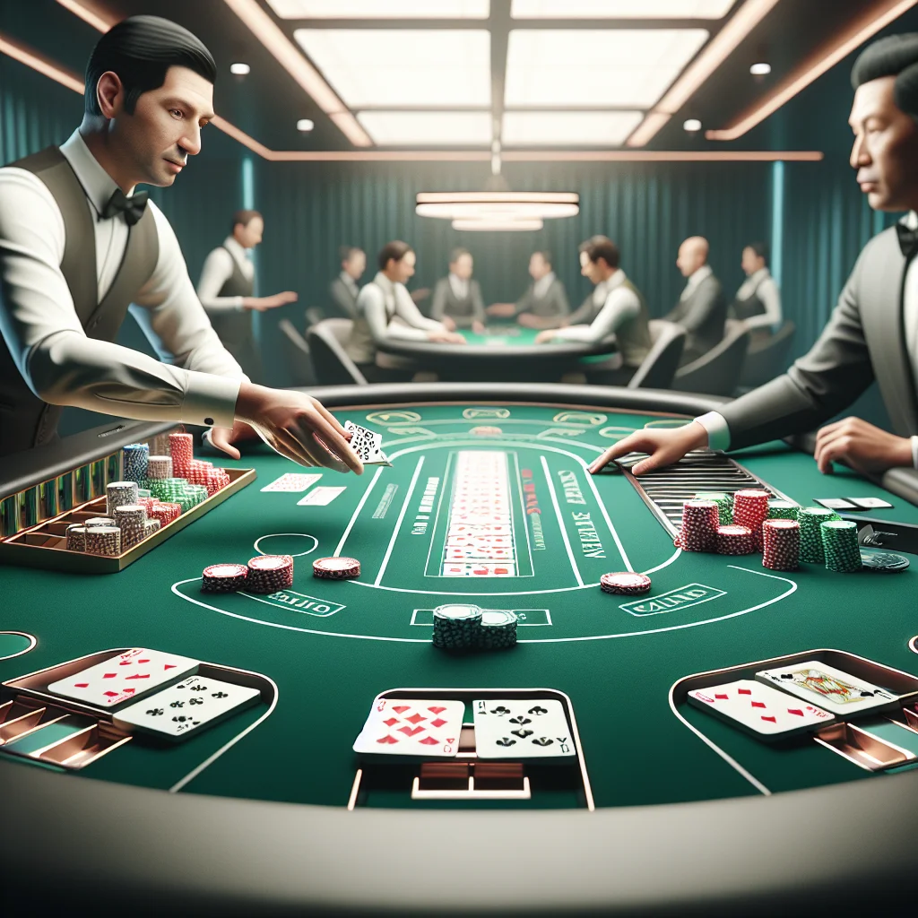 Imagem de uma mesa de blackjack
