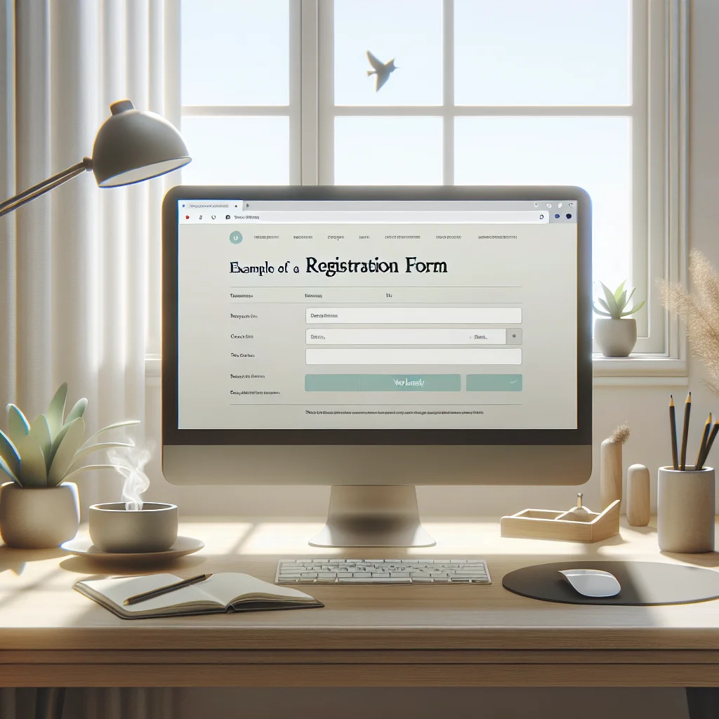 Exemplo de formulário de registro